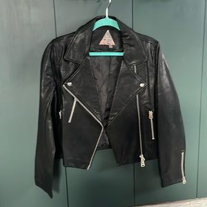 Leather jacket super cute never worn